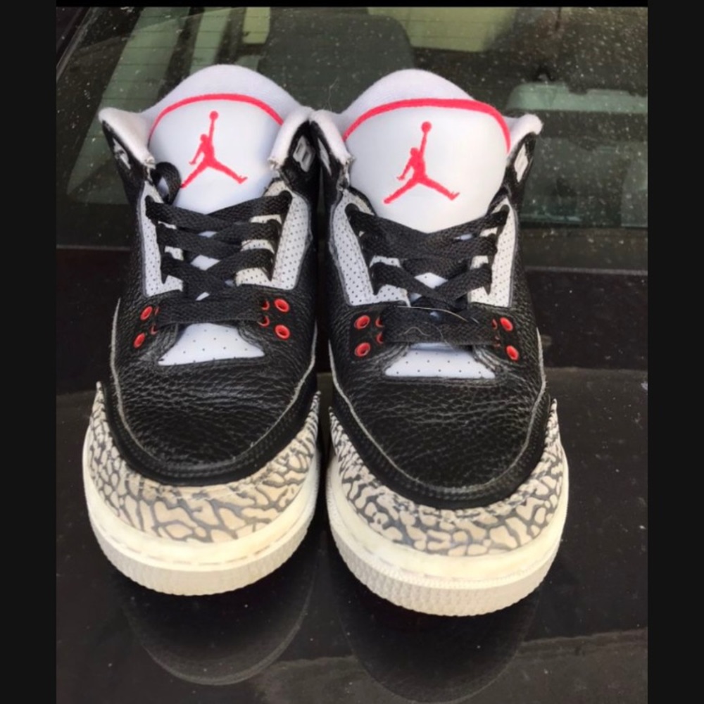 Air Jordan 3 black cement Size 6.5Y. No box,